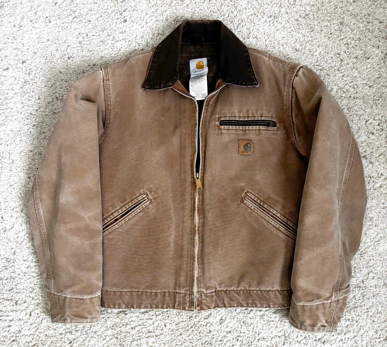 Vintage Carhartt Detroit Jacket J97 Tan/San Detroit Jacket Size Small