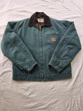 Vintage Carhartt Detroit J43 Htg Hunter Green - Size Mens Medium Regular (VG)