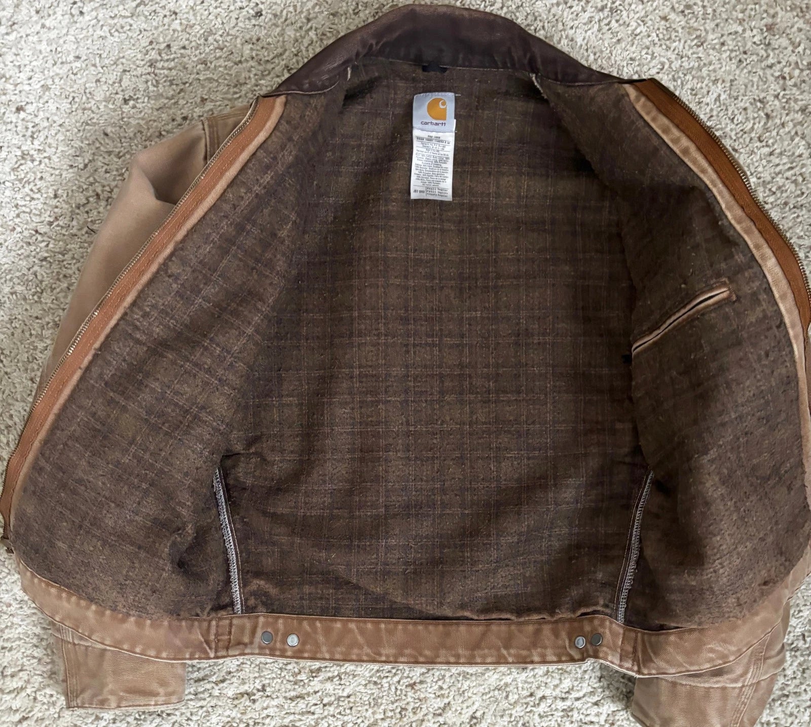 Vintage Carhartt Detroit Jacket J97 Tan/San Detroit Jacket Size Small