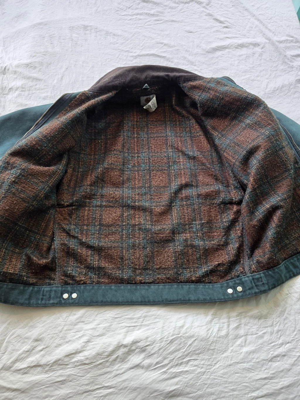 Vintage Carhartt Detroit J43 Htg Hunter Green - Size Mens Medium Regular (VG)
