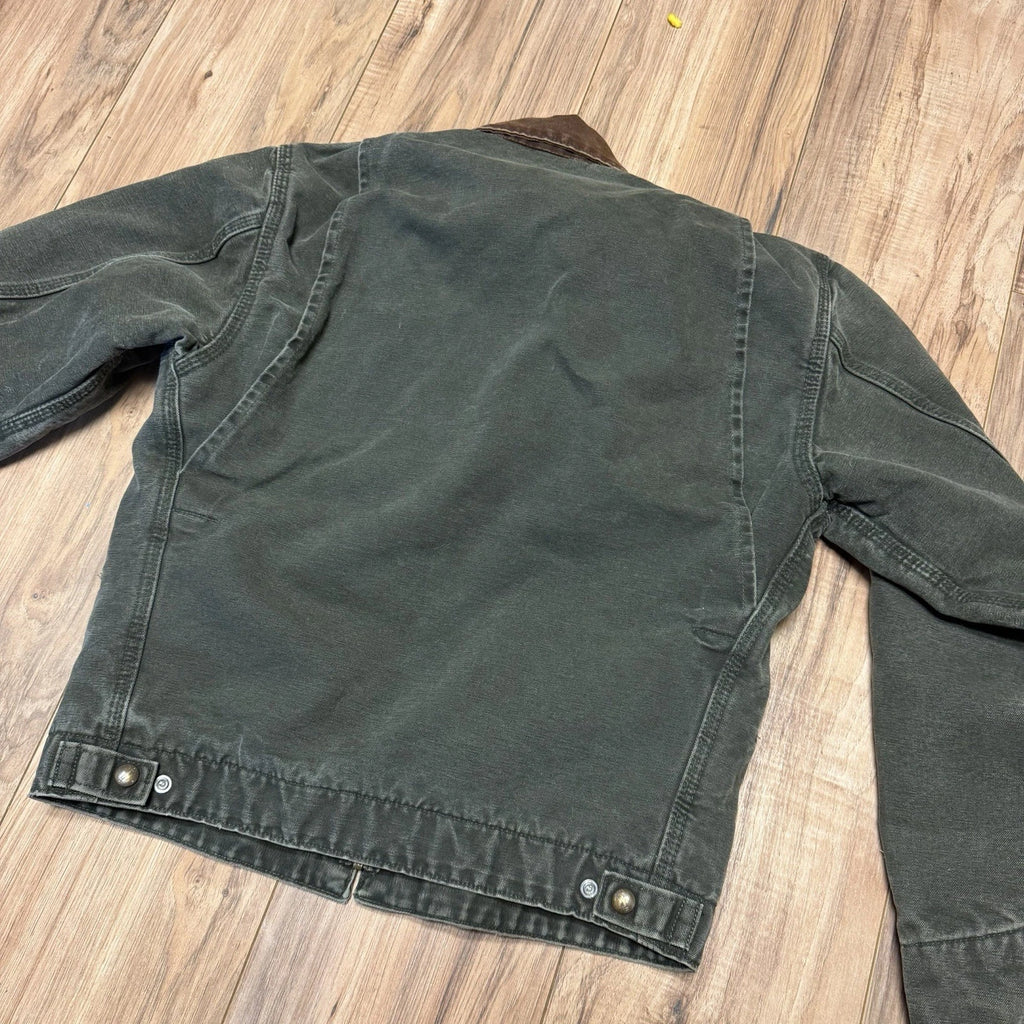 Vintage Carhartt Detroit Jacket J97 MOS Blanket Lined Moss Green Size Small