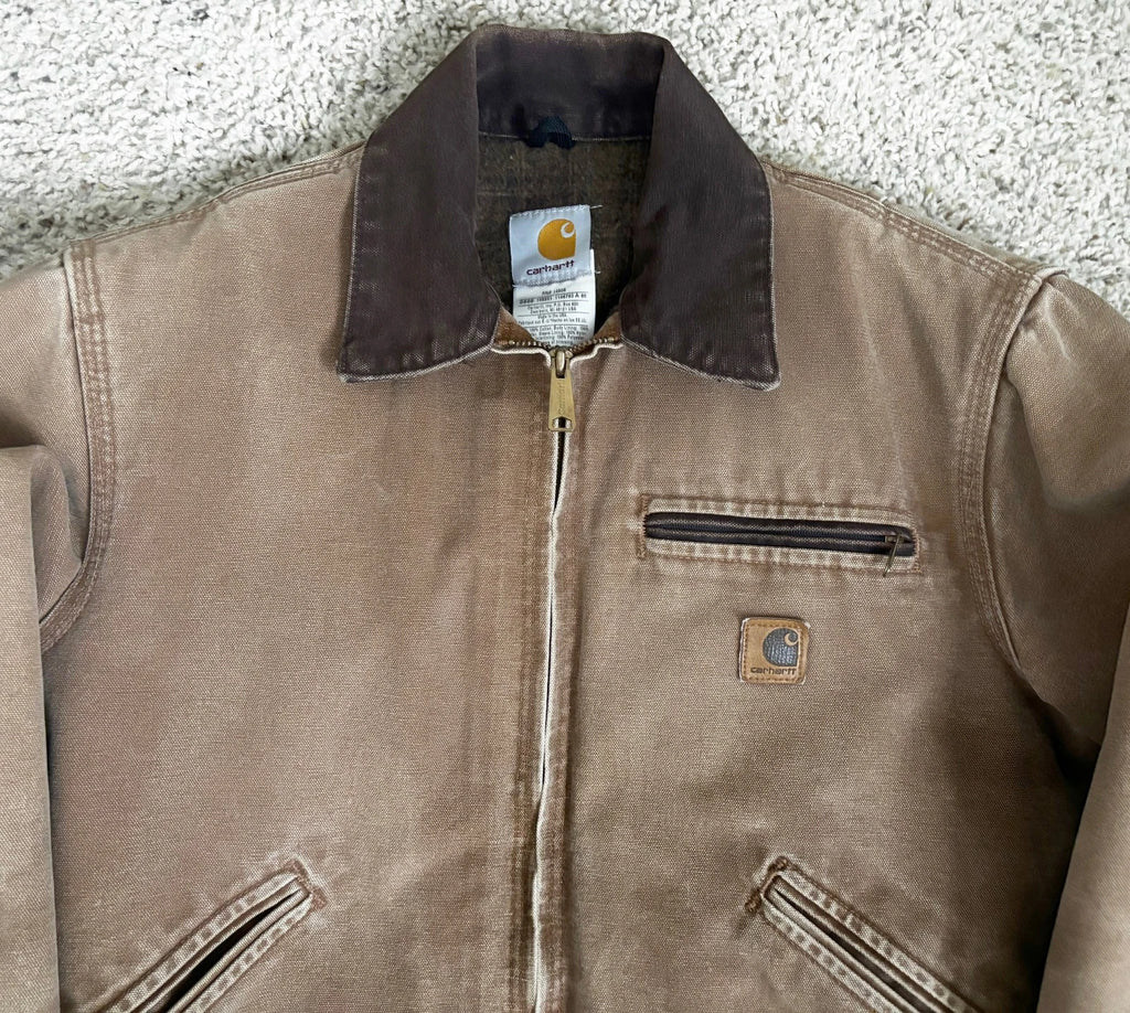 Vintage Carhartt Detroit Jacket J97 Tan/San Detroit Jacket Size Small