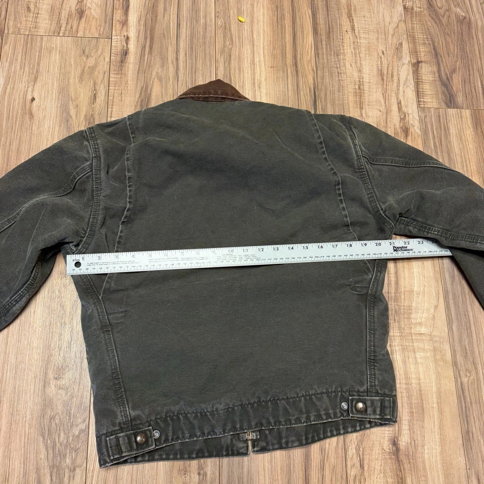 Vintage Carhartt Detroit Jacket J97 MOS Blanket Lined Moss Green Size Small