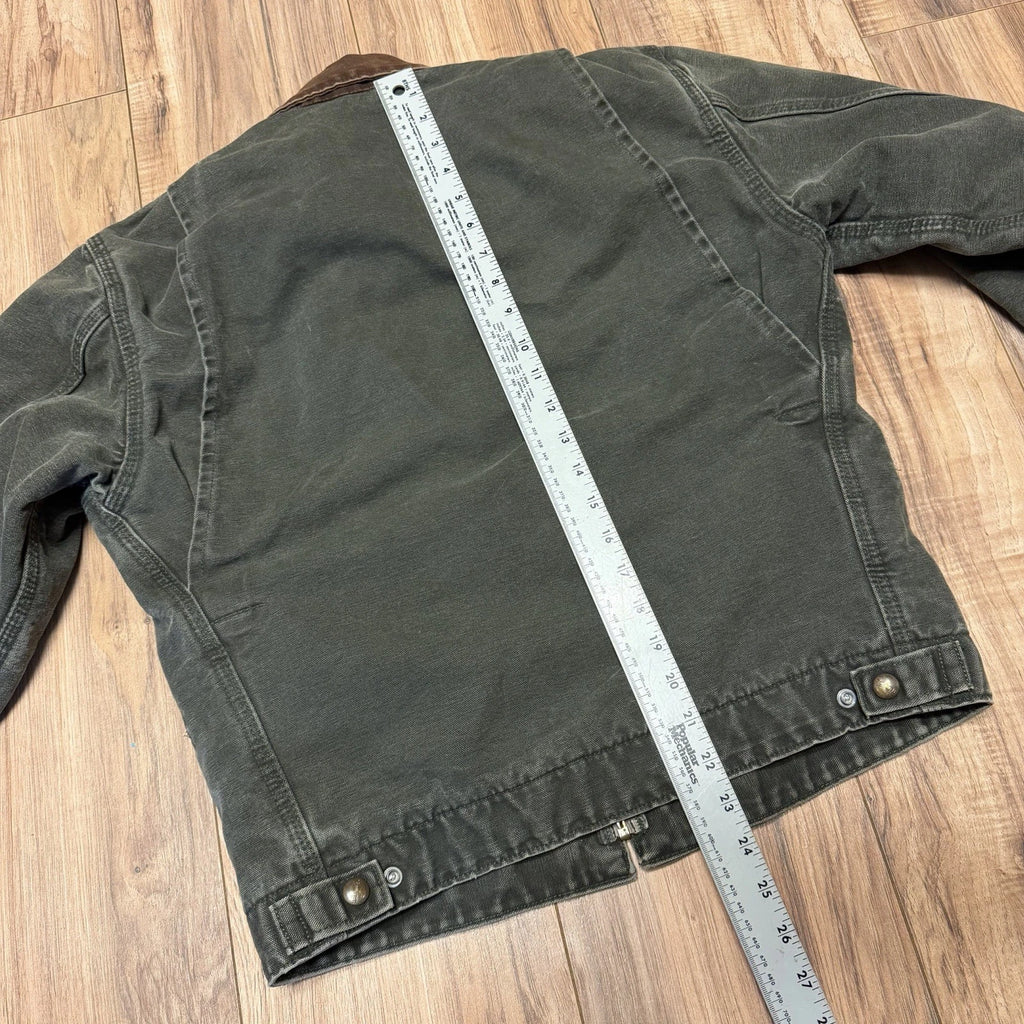 Vintage Carhartt Detroit Jacket J97 MOS Blanket Lined Moss Green Size Small