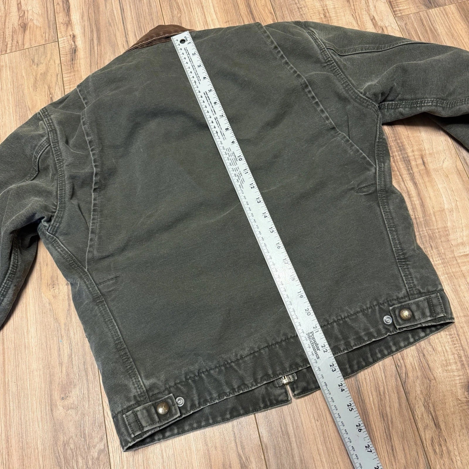 Vintage Carhartt Detroit Jacket J97 MOS Blanket Lined Moss Green Size Small