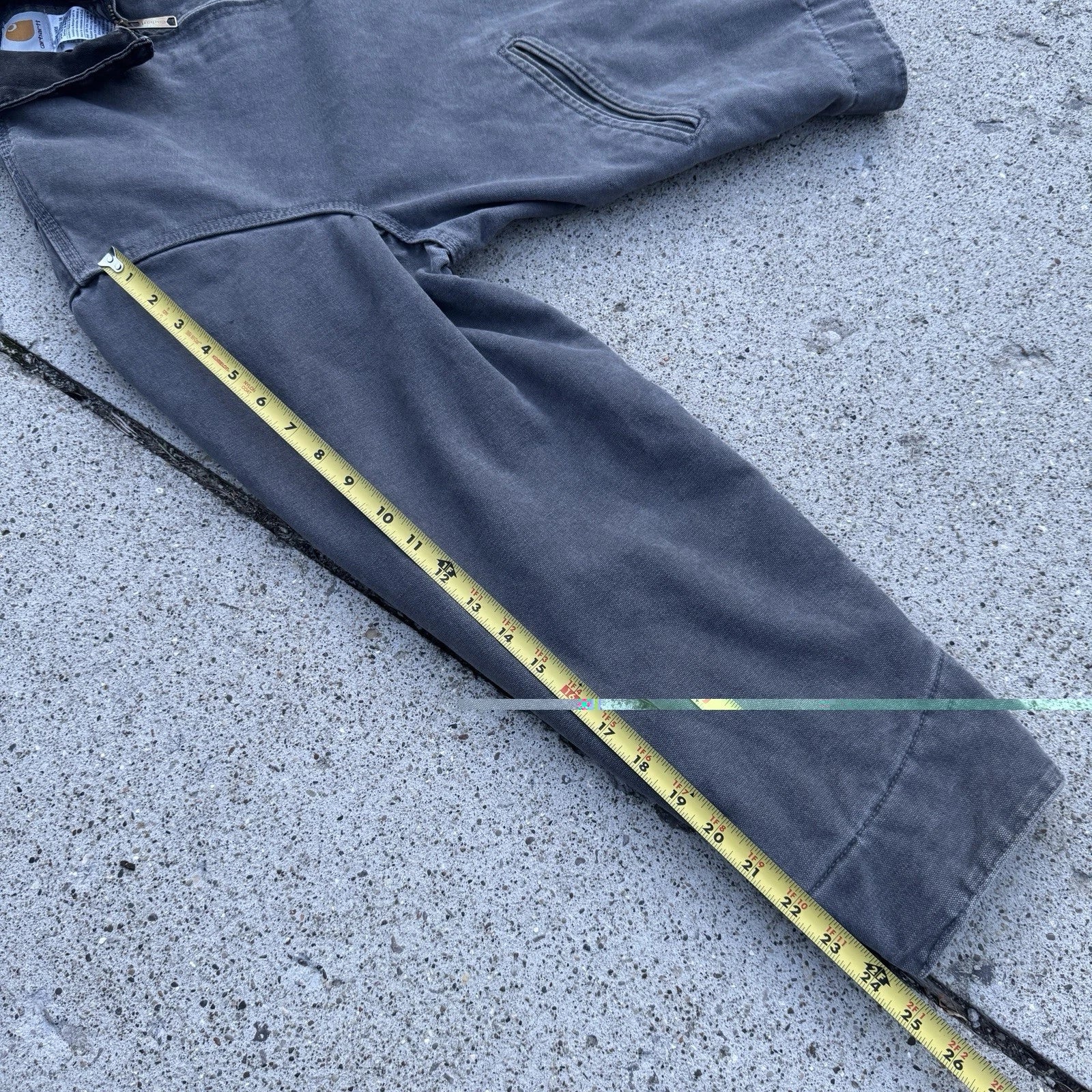 Near DEADSTOCK Carhartt Detroit J97 MTL Gray Canvas Blanket Lined Jacket MEDIUM