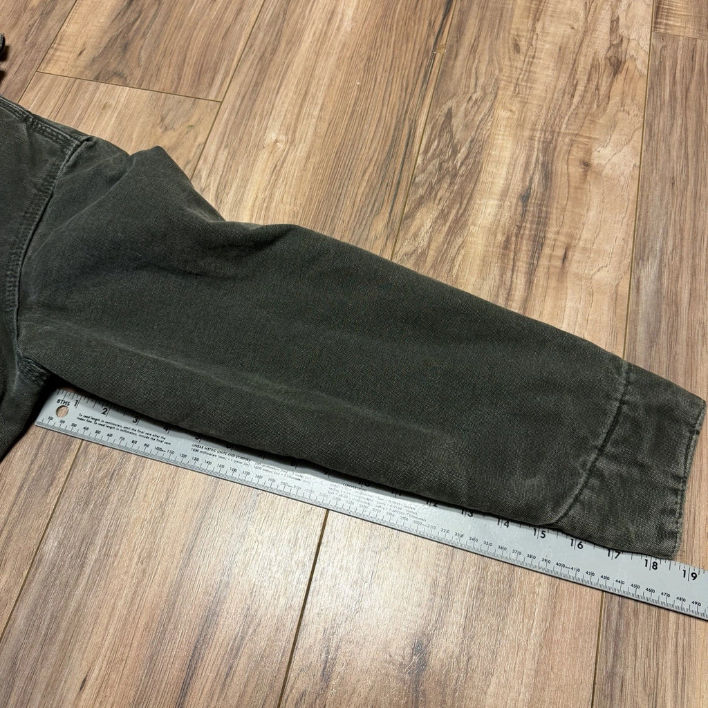 Vintage Carhartt Detroit Jacket J97 MOS Blanket Lined Moss Green Size Small