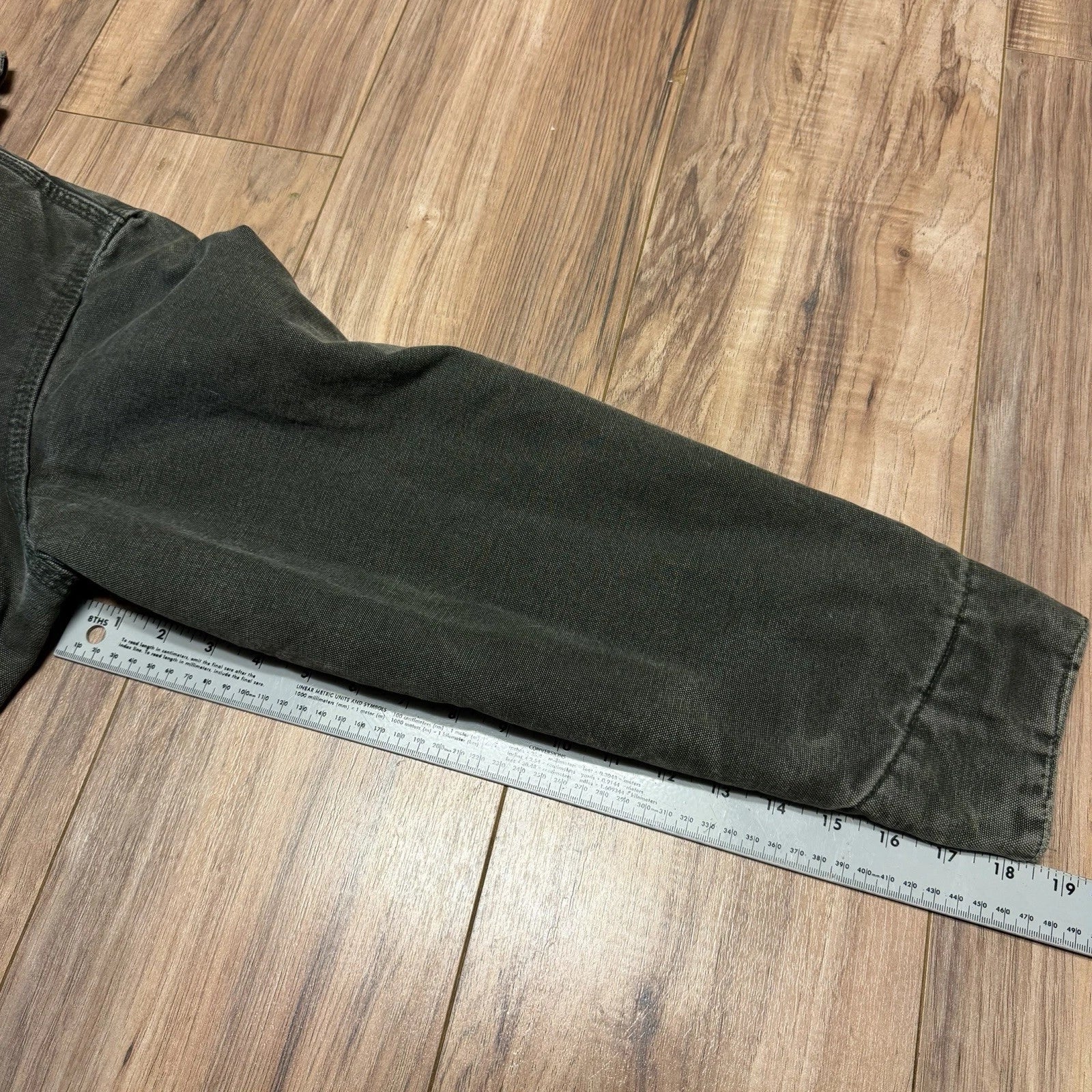 Vintage Carhartt Detroit Jacket J97 MOS Blanket Lined Moss Green Size Small