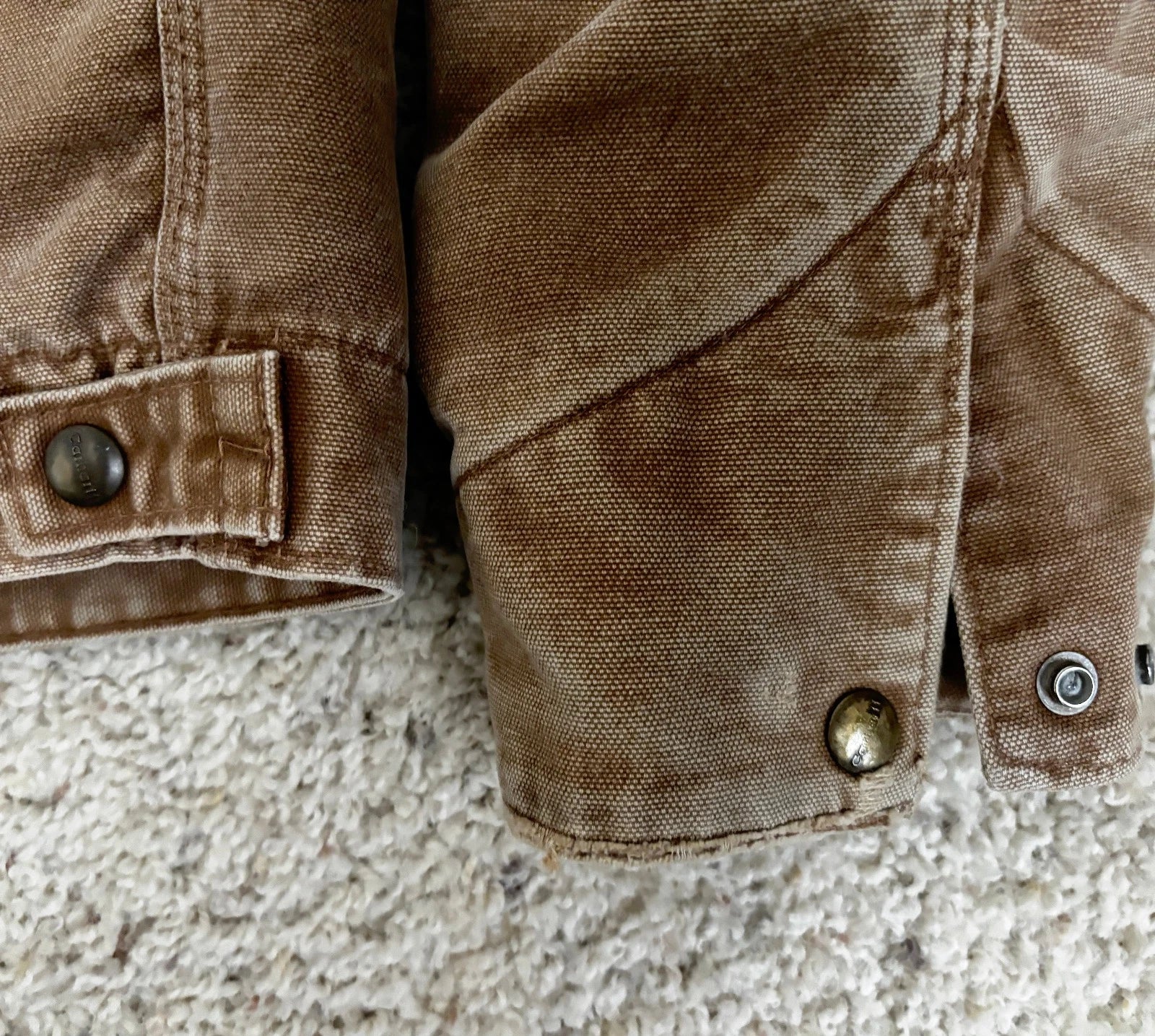 Vintage Carhartt Detroit Jacket J97 Tan/San Detroit Jacket Size Small