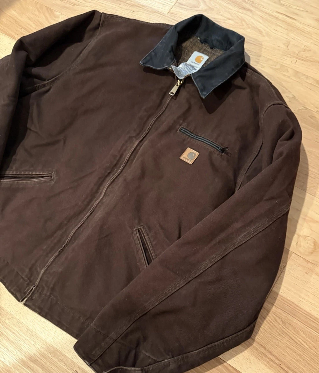 Vintage Dark Brown Carhartt Detroit Jacket Size Xl. IN PERFECT CONDITION
