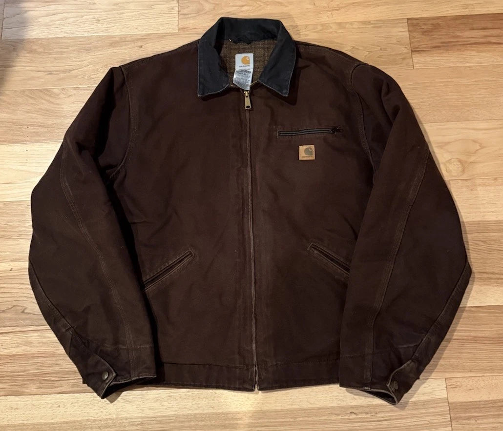 Vintage Dark Brown Carhartt Detroit Jacket Size Xl. IN PERFECT CONDITION